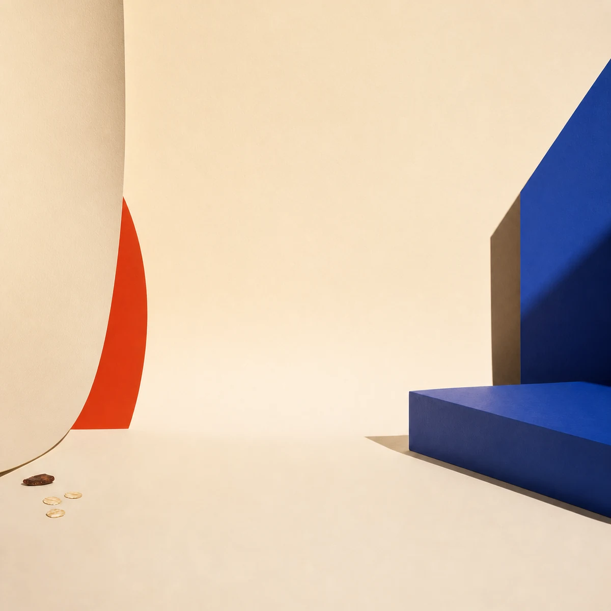 Abstract paper set for the protein bar category